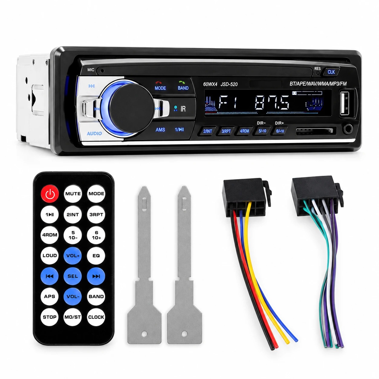 Auto radio JSD-520 – Bluetooth, USB, SD, FM