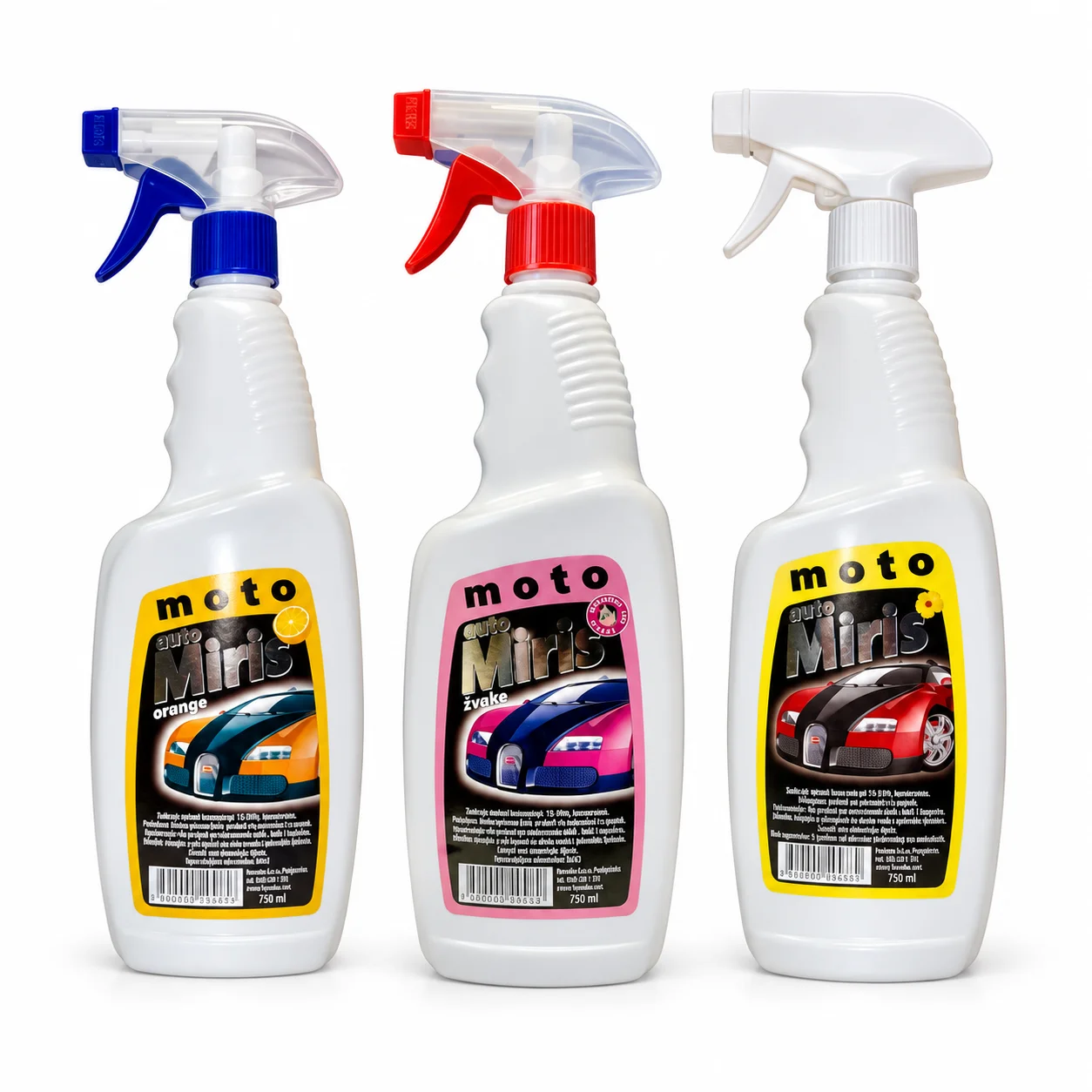 Moto miris za auto 750ml – žvaka, vanila, pomorandža