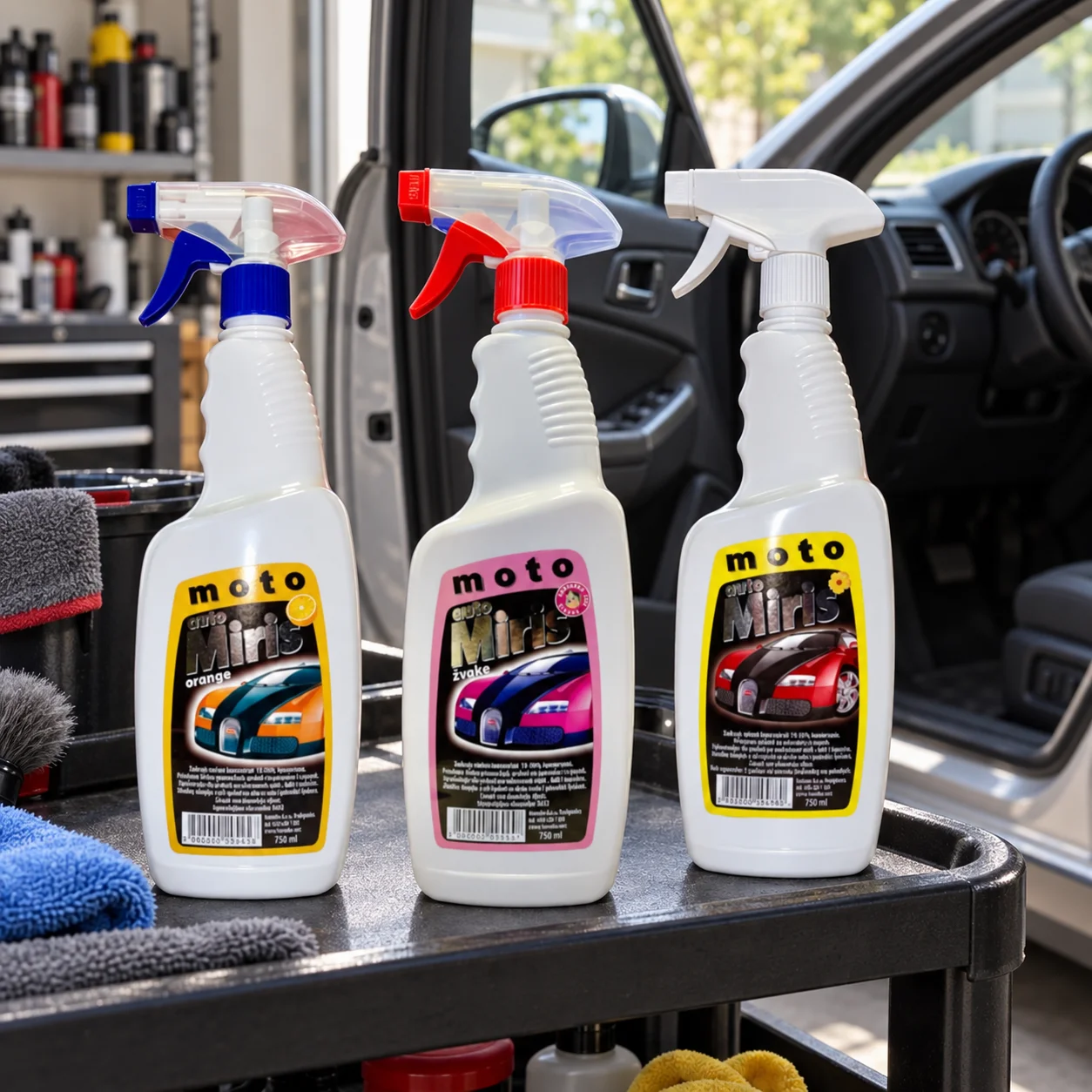 Moto miris za auto 750ml – žvaka, vanila, pomorandža