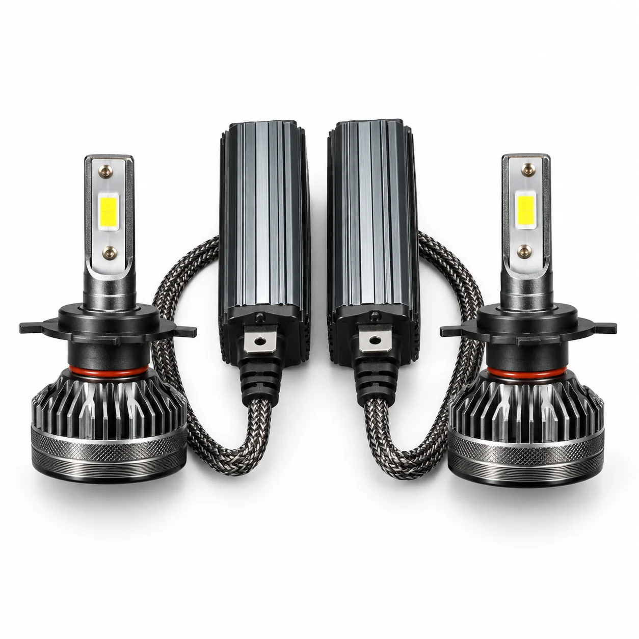 LED sijalice H7 Canbus BEISUONI – srebrno-crne (par)