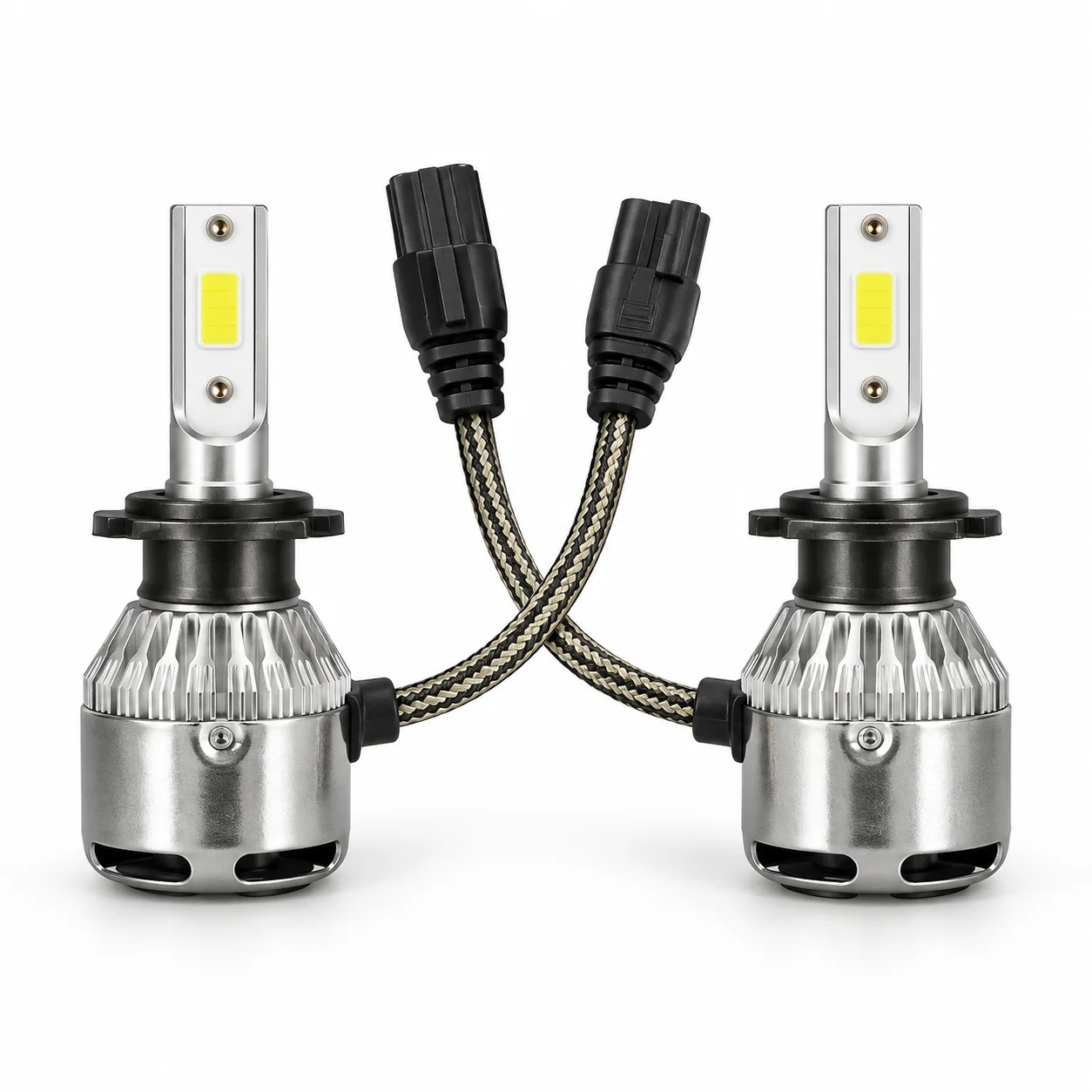 LED sijalice C6 – srebrne, sa pletenim kablovima (par)