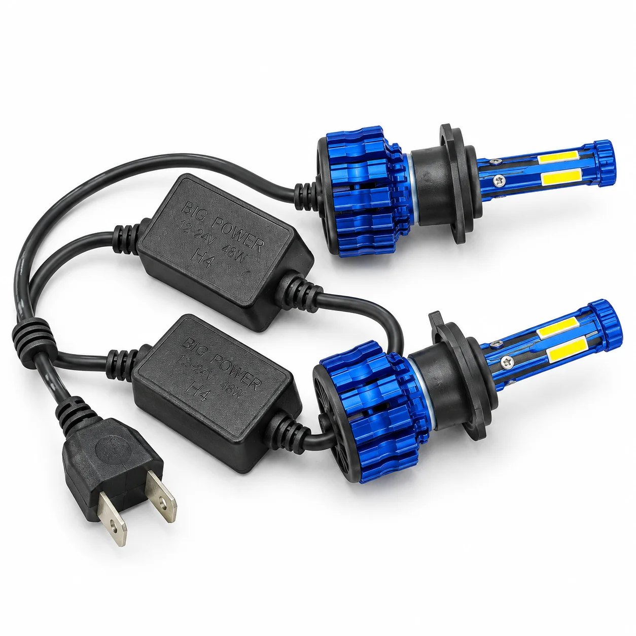 LED sijalice H7 Canbus – plave, crni moduli (par)