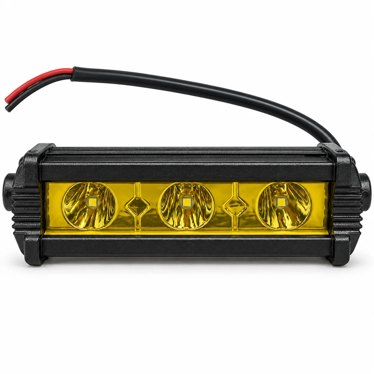 LED radna lampa – crna sa žutim staklom i tri reflektora