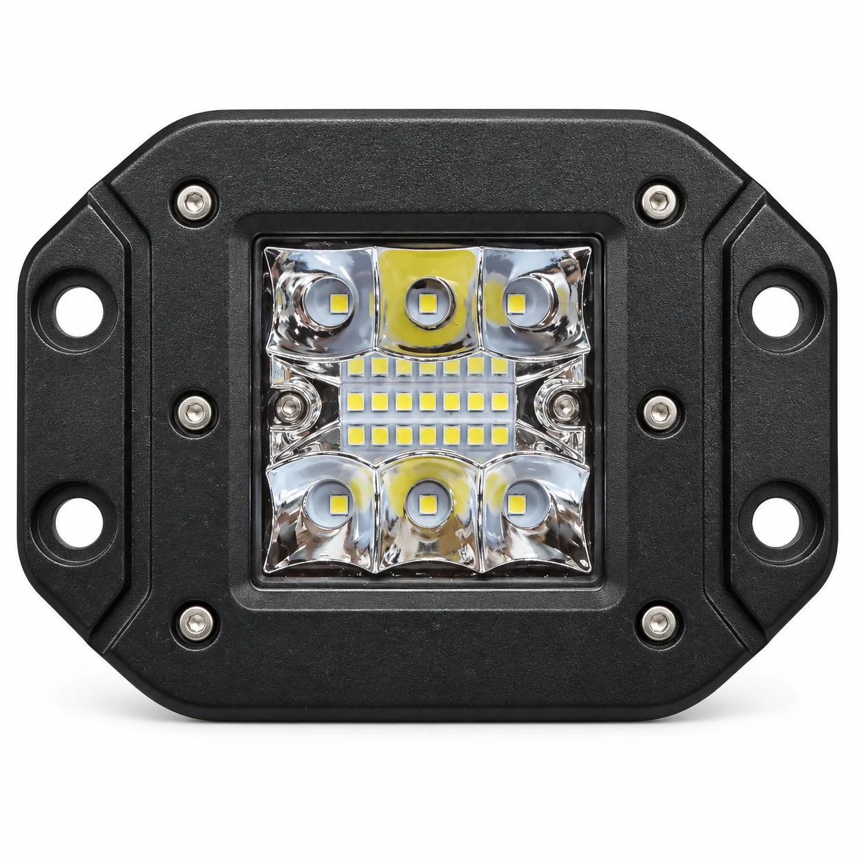 LED radni reflektor – crni sa montažnom prirubnicom