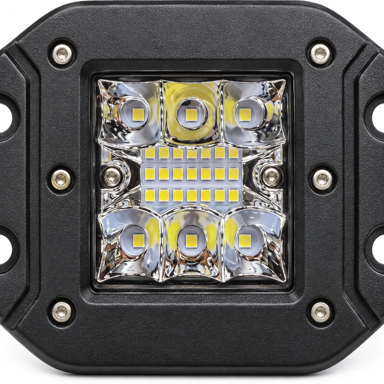 LED radni reflektor – crni sa montažnom prirubnicom