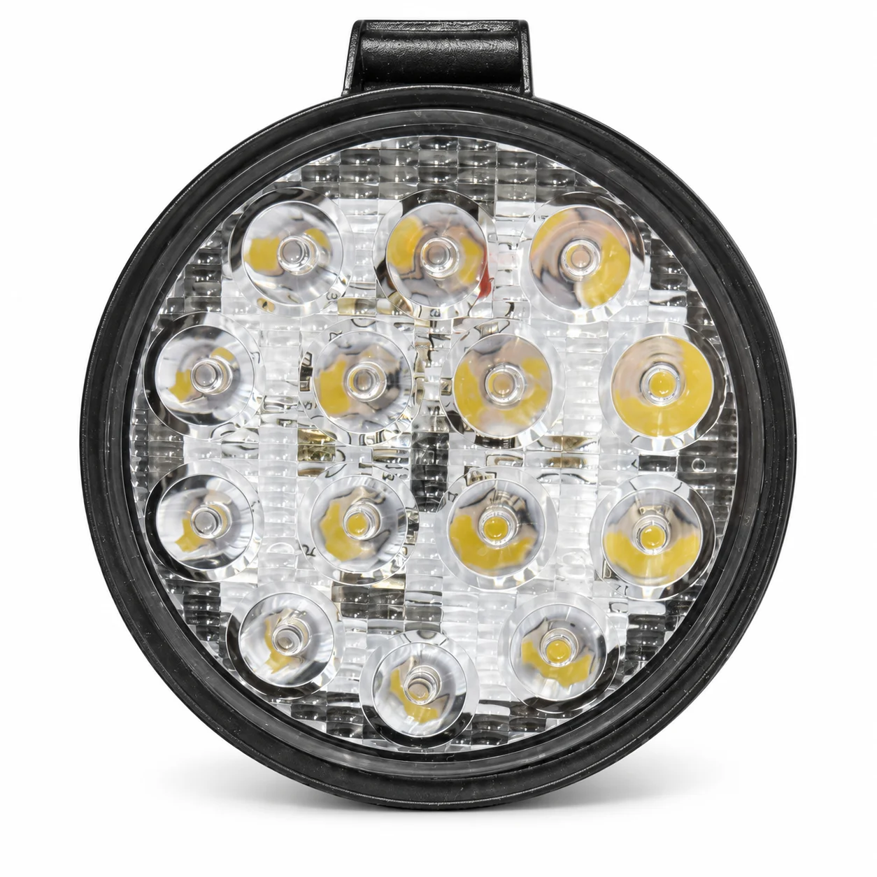 LED radni reflektor – okrugli crni sa 14 sočiva