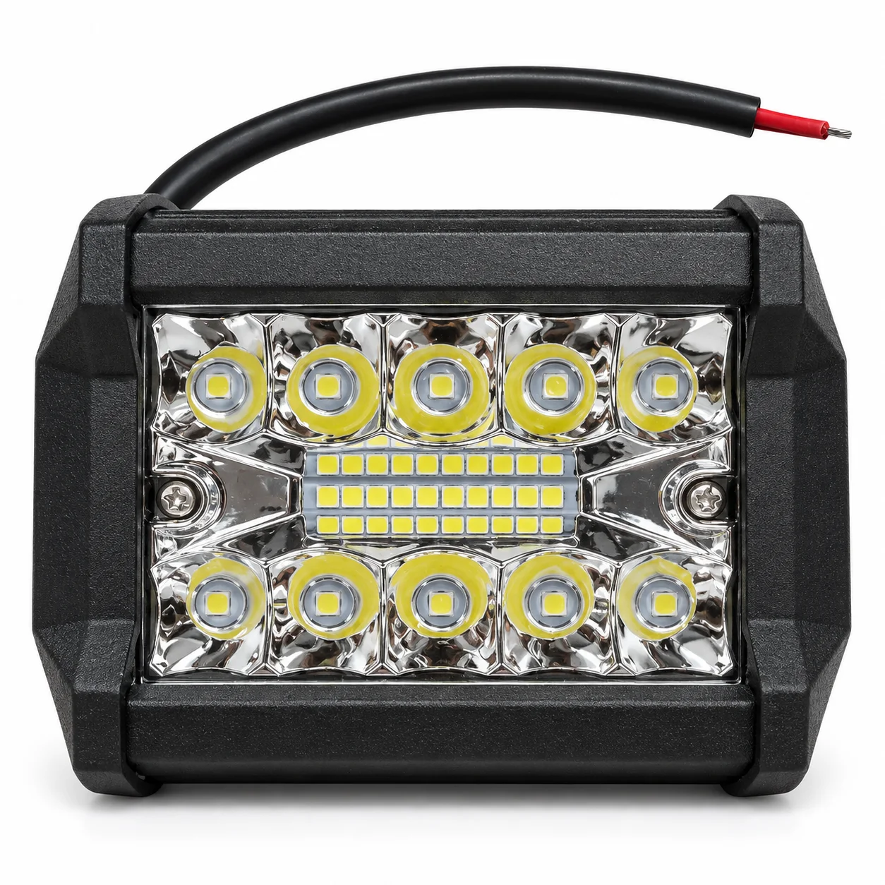 LED radni reflektor – pravougaoni crni sa kombinovanim LED rasporedom