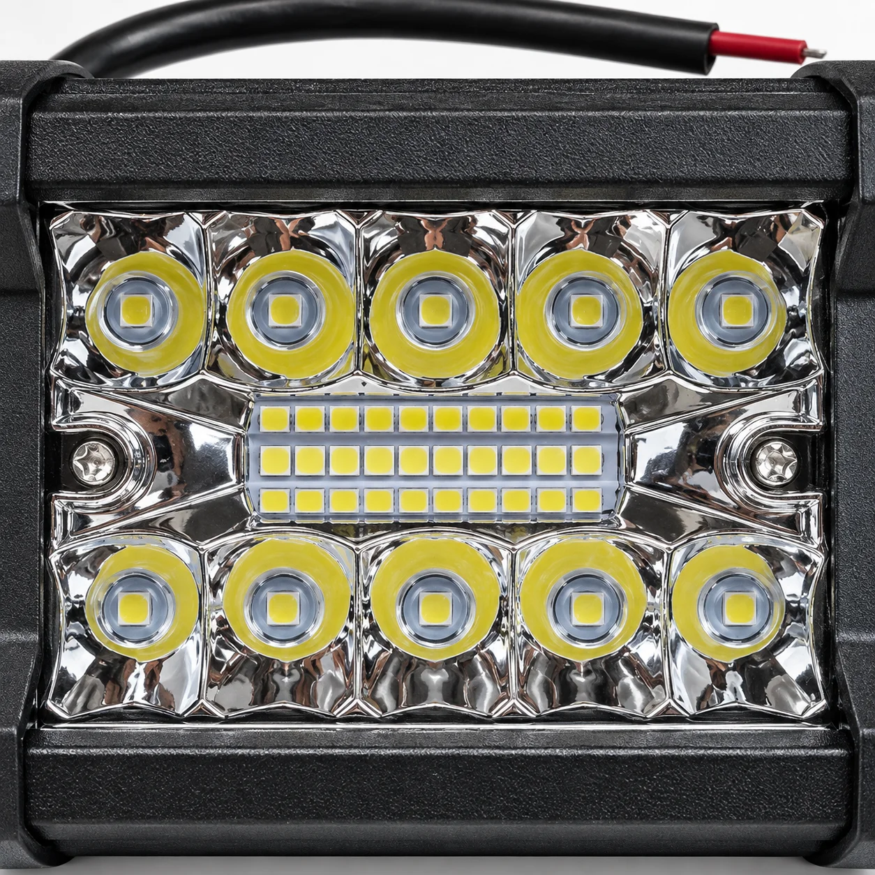 LED radni reflektor – pravougaoni crni sa kombinovanim LED rasporedom