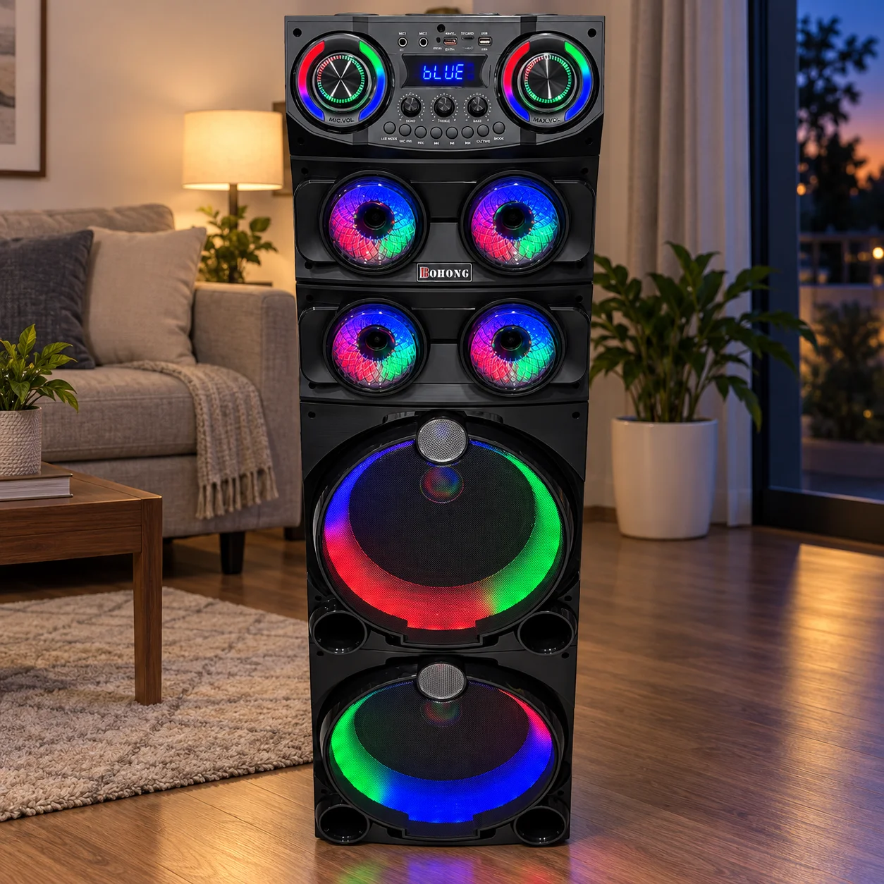 Zvučnik BOHONG 400 W, visina 1,5 m – RGB osvjetljenje