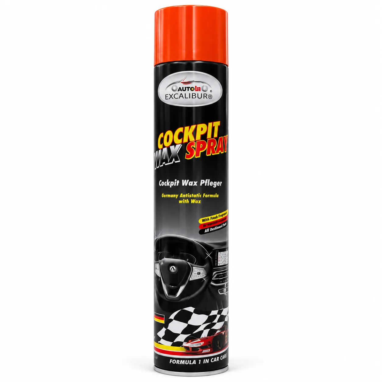 Cockpit Max Spray – sprej za kontrolnu tablu, narandžasti čep