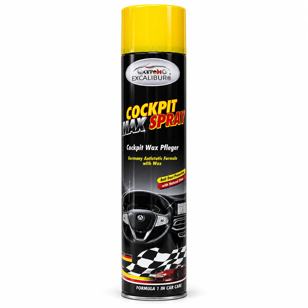 Cockpit Max Spray – sprej za kontrolnu tablu, žuti čep