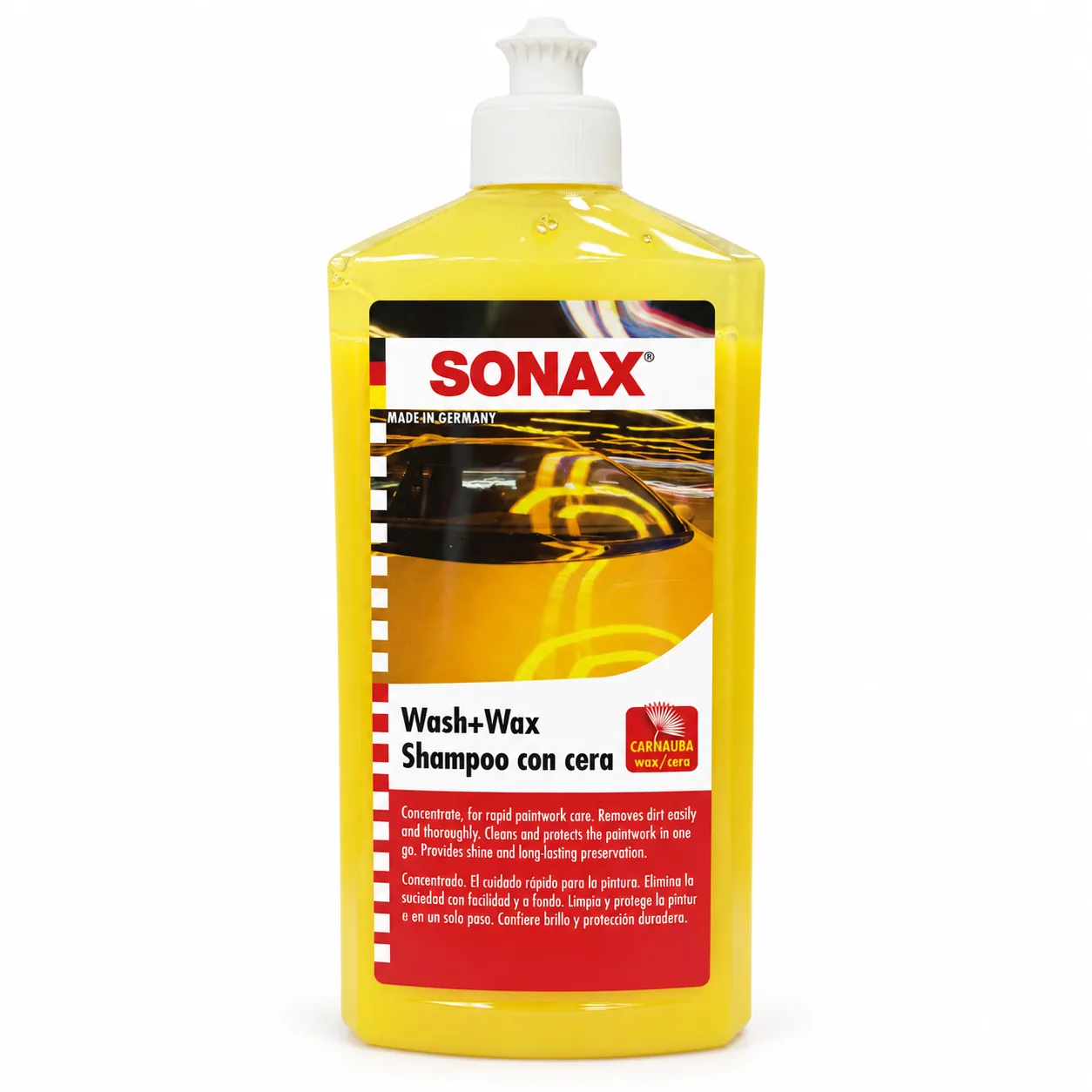 SONAX Wash+Wax – auto-šampon sa voskom