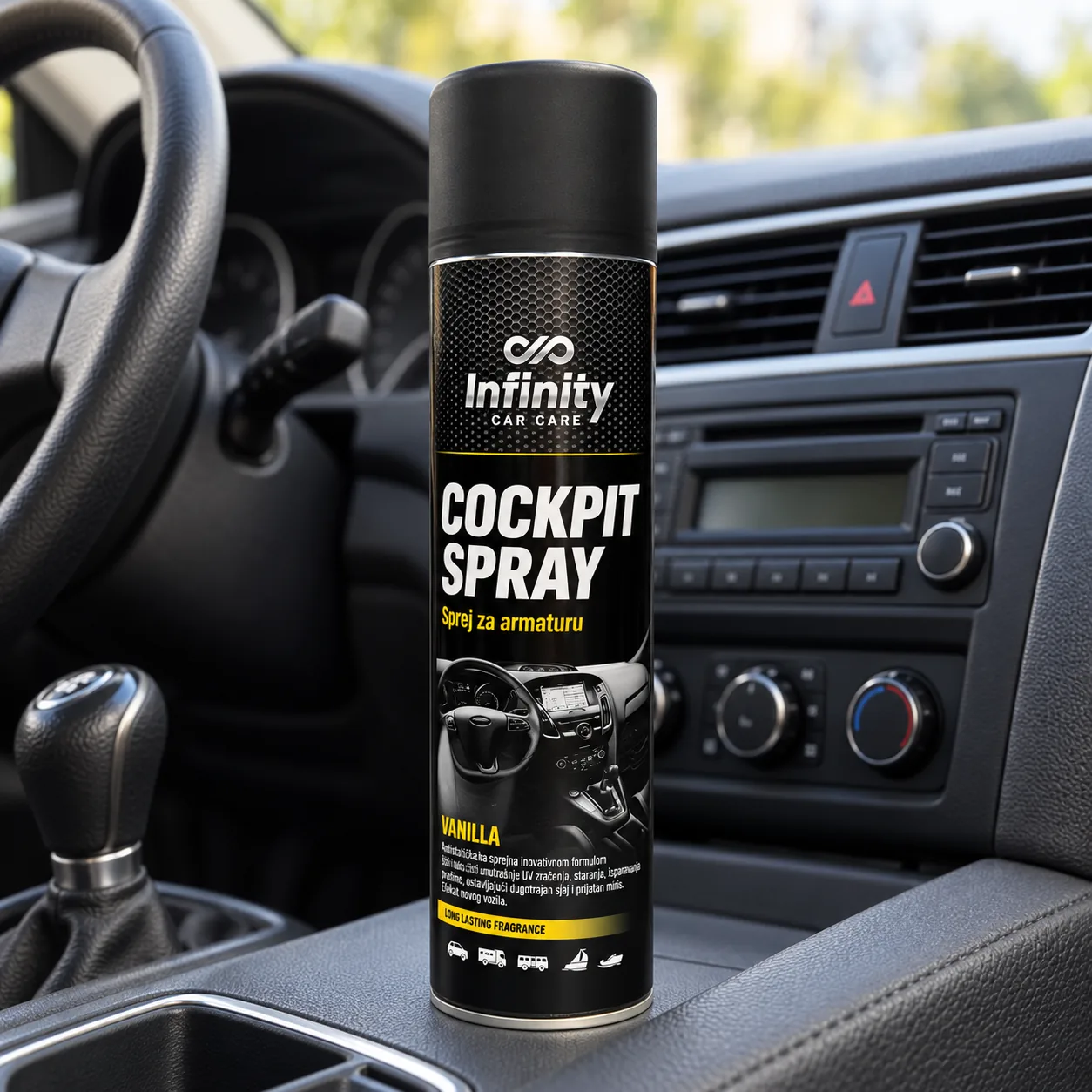Infinity Cockpit Spray – crna limenka