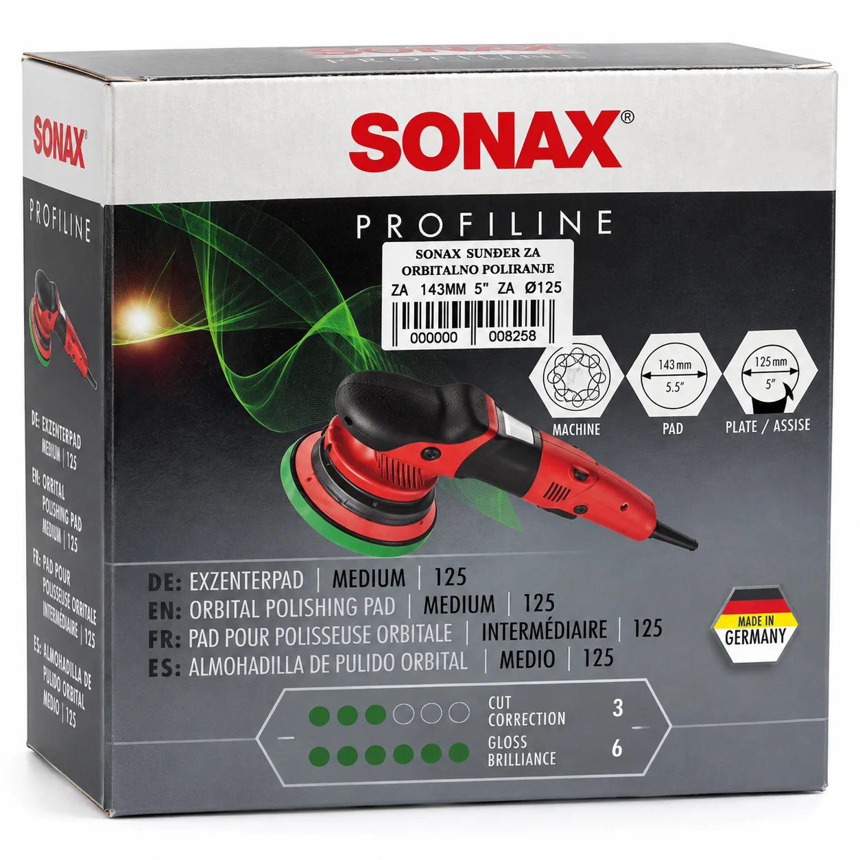 SONAX Profiline orbitalni jastučić Medium 125