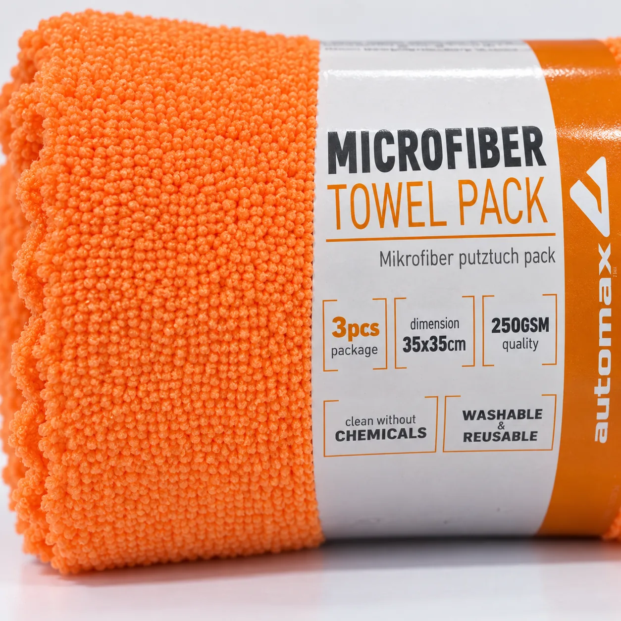 automax Microfiber Towel Pack – 3 peškira 35 × 35 cm