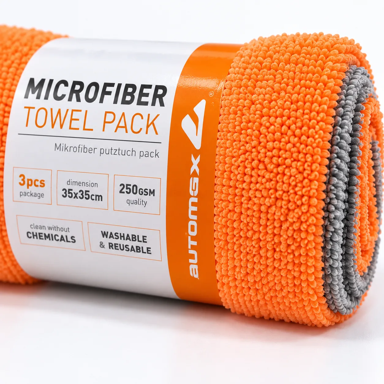 automax Microfiber Towel Pack – 3 peškira 35 × 35 cm