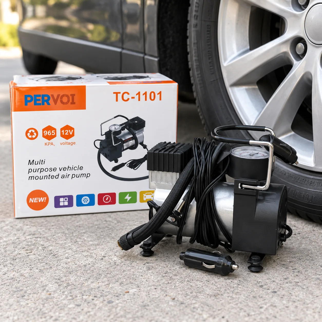 PERVOI TC-1101 prenosna pumpa za vazduh, 12 V