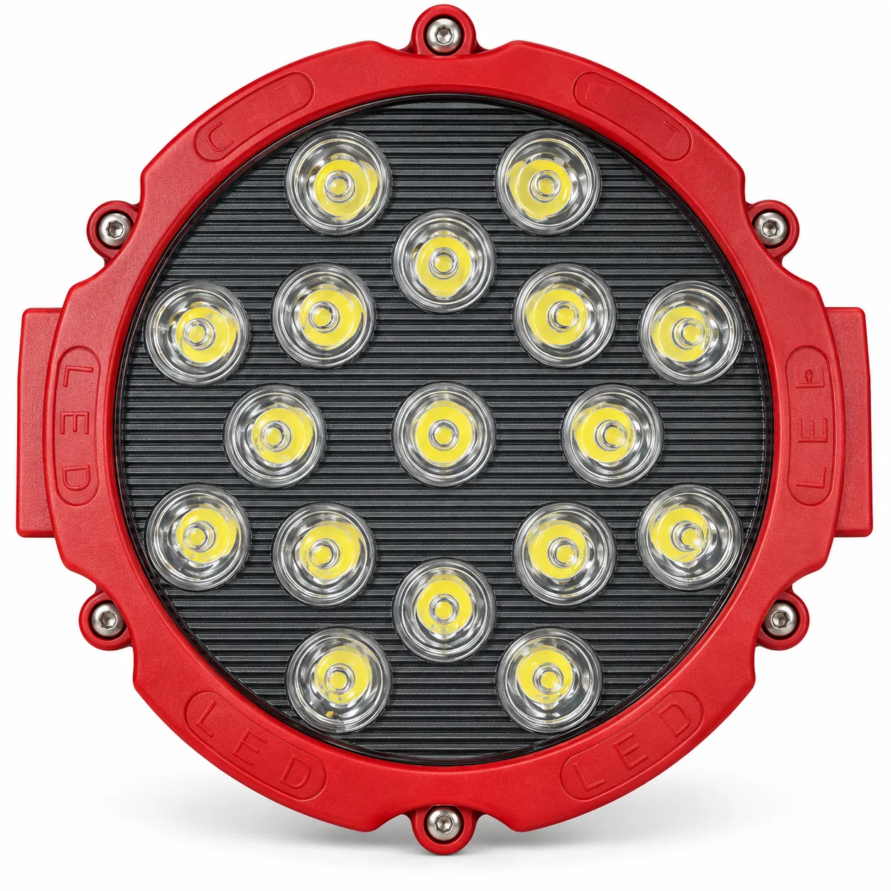 LED radni reflektor – okrugli sa crvenim okvirom