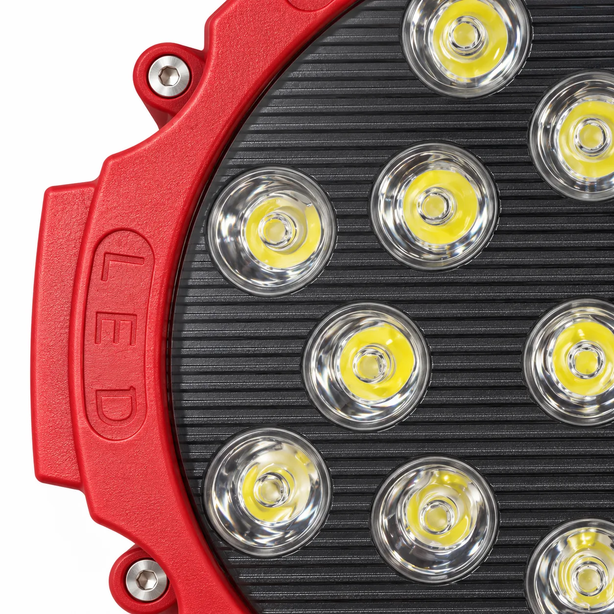 LED radni reflektor – okrugli sa crvenim okvirom