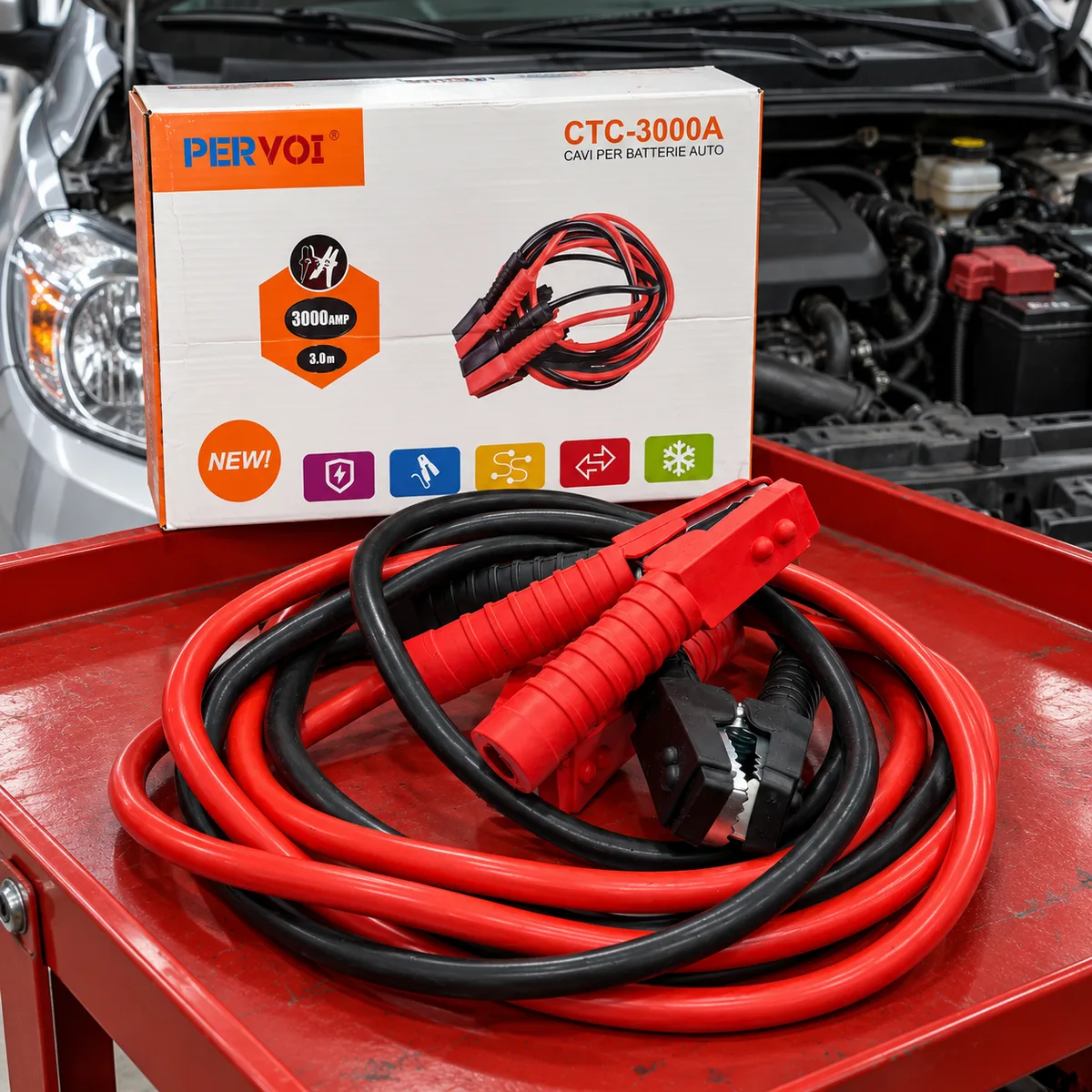 Kablovi za paljenje Pervoi CTC-3000A – crveno-crni