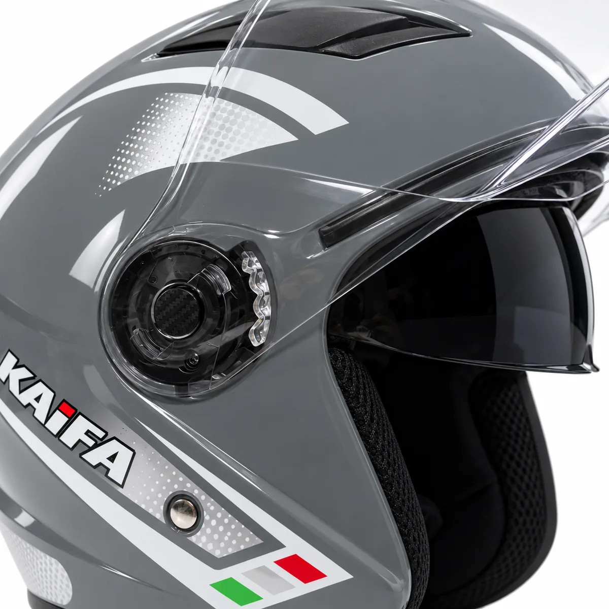 Kaciga za motor KAIFA – mat crna, otvorena