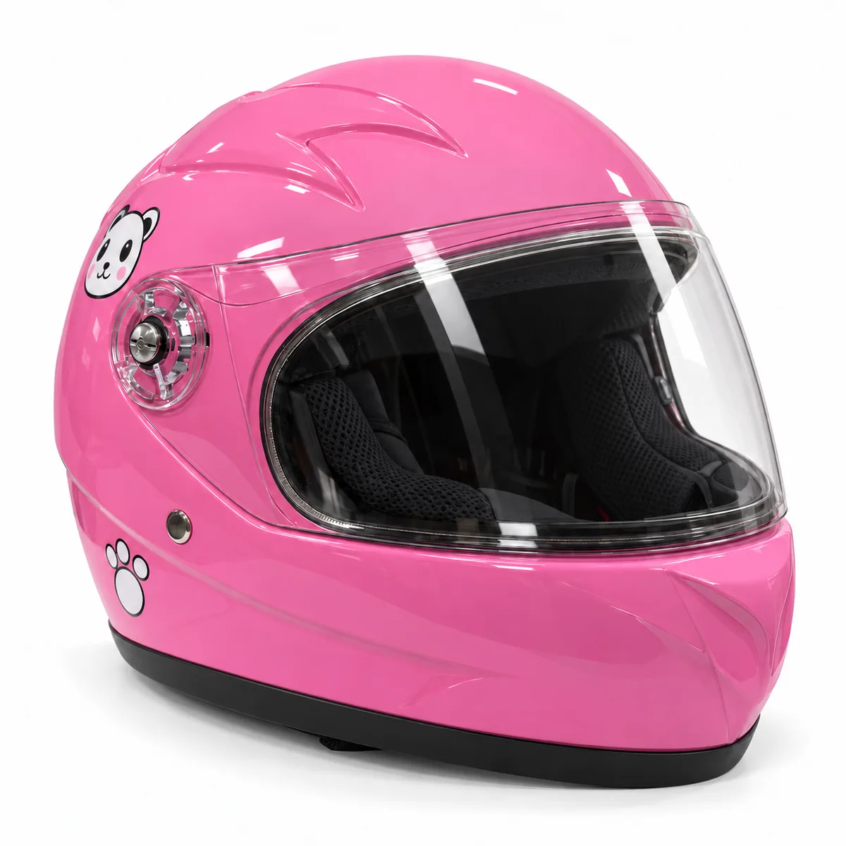 Kaciga dječija za motor – roze sa motivom pande