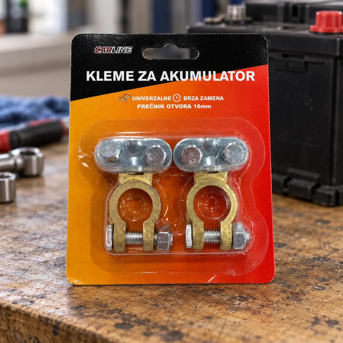 Kleme za akumulator CARLINE – par