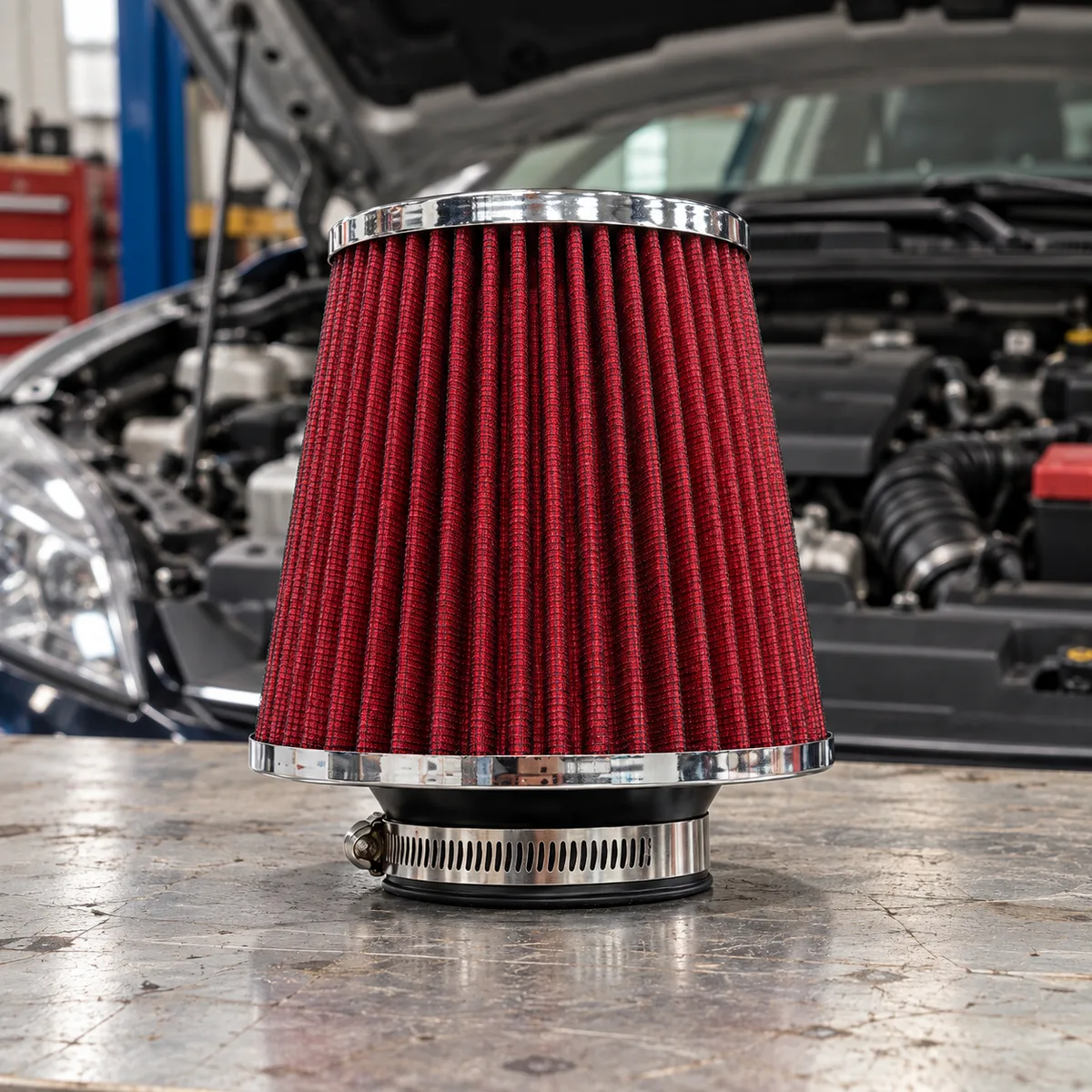 Konusni filter vazduha Racing – crni