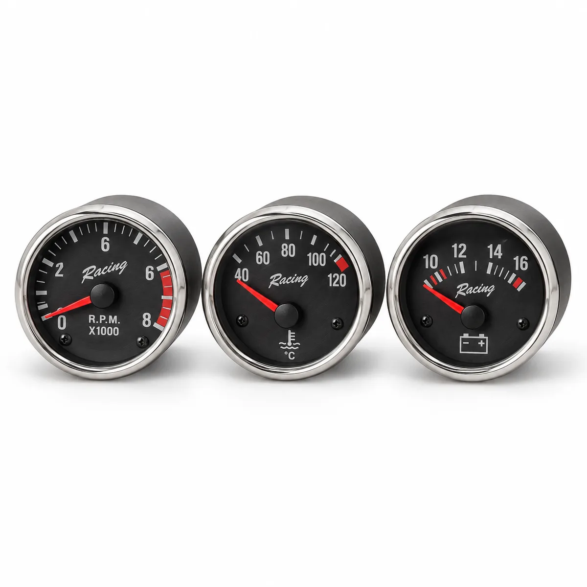 Set automobilskih manometara – 3 komada