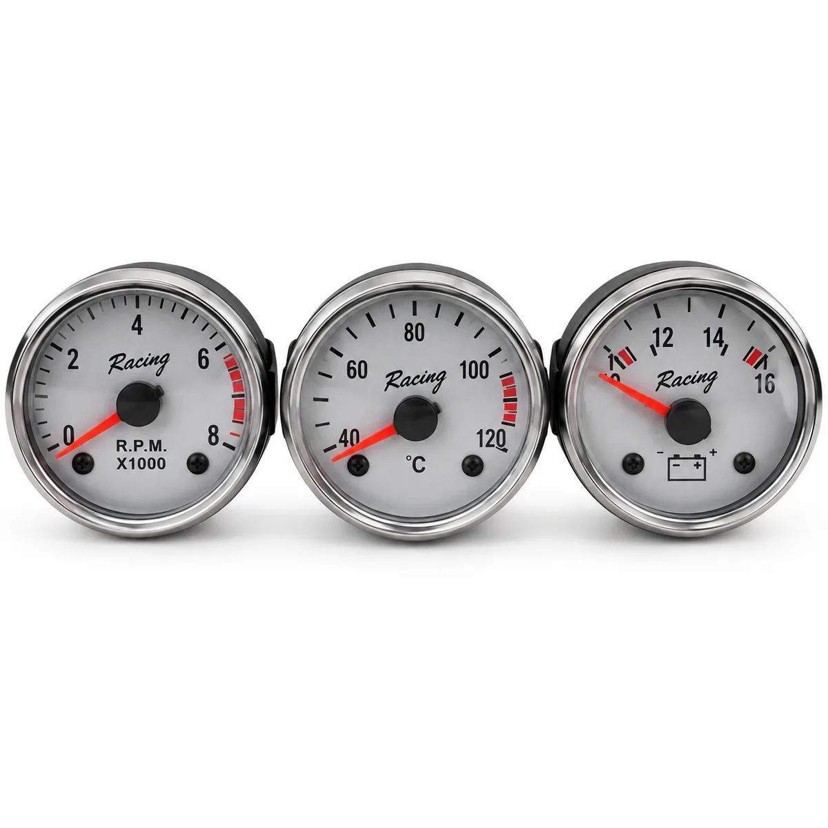 Set automobilskih manometara – 3 komada