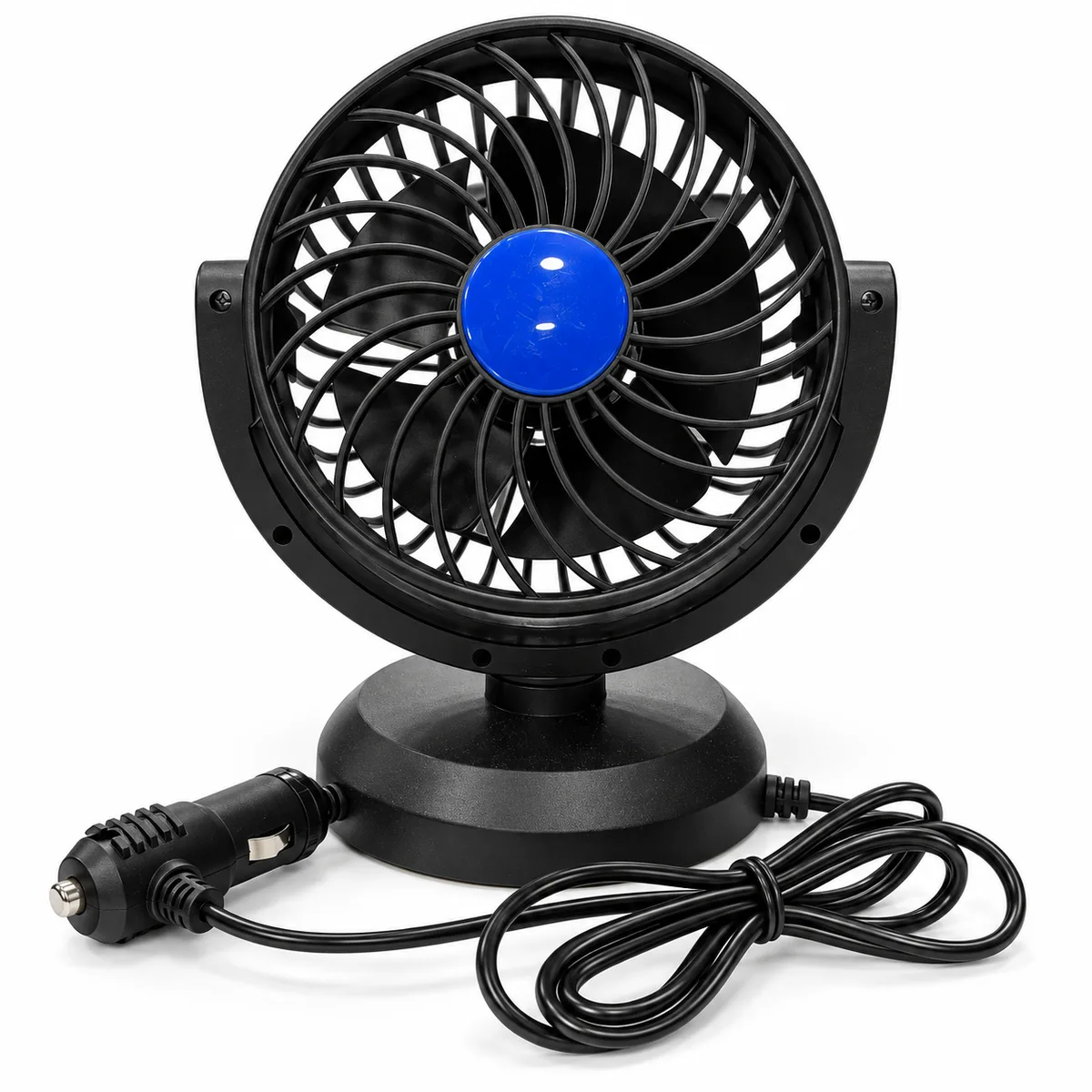 Ventilator za auto – crni, na postolju