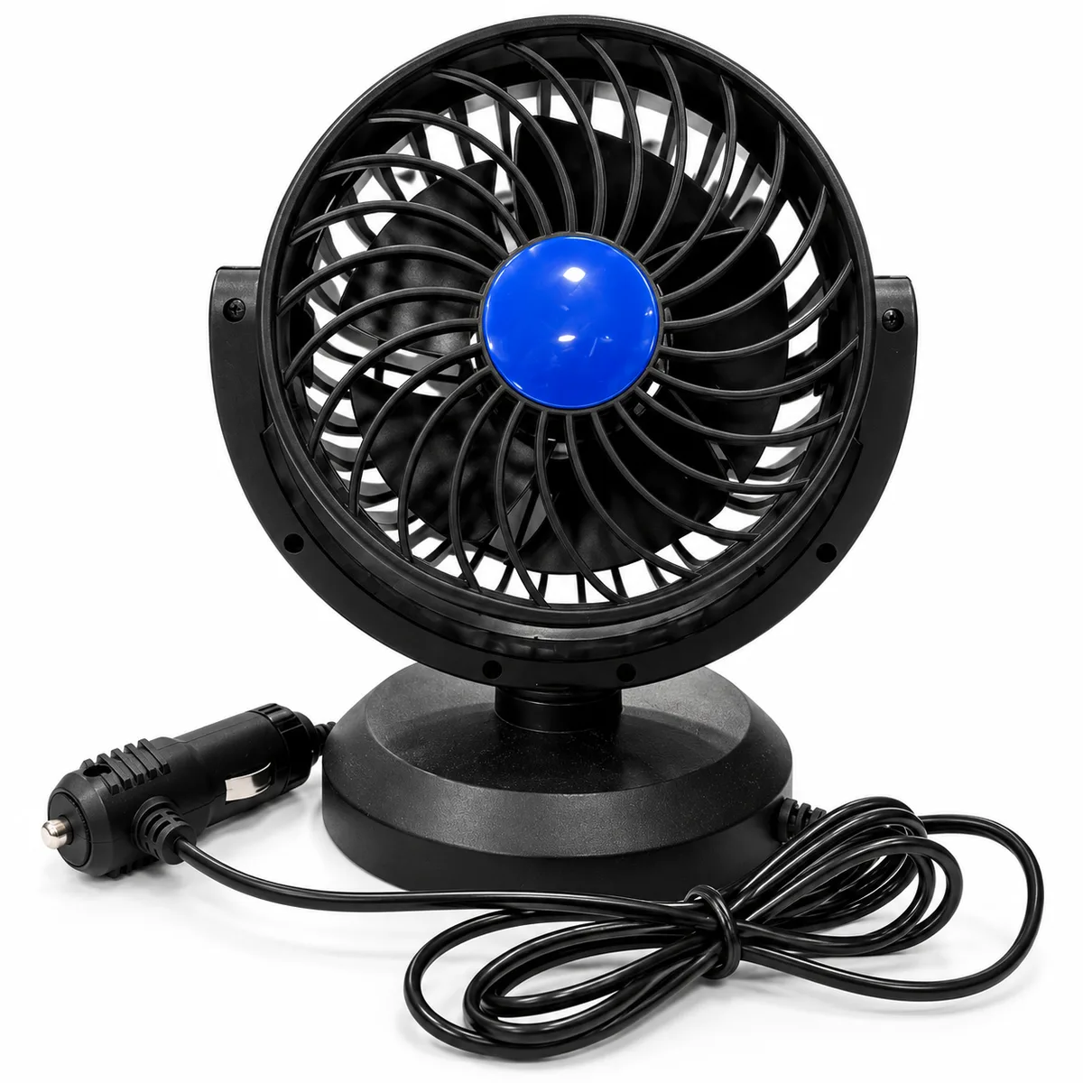 Ventilator za auto – crni, na postolju