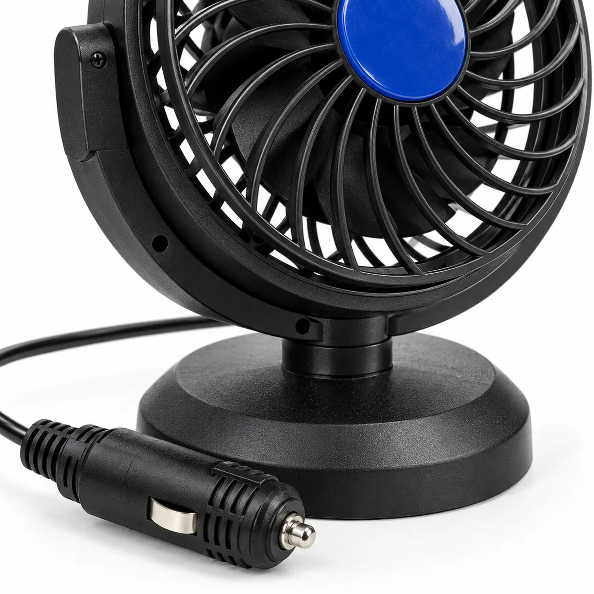 Ventilator za auto – crni, na postolju